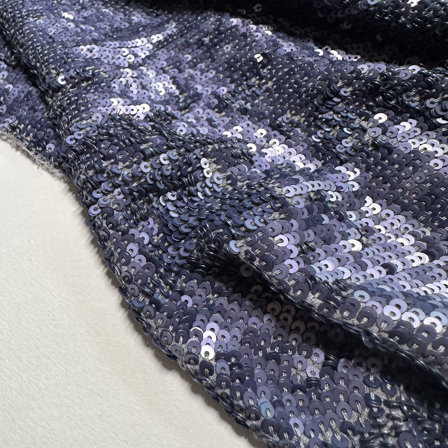 DENIM SEQUINNED GEORGETTE REMNANT