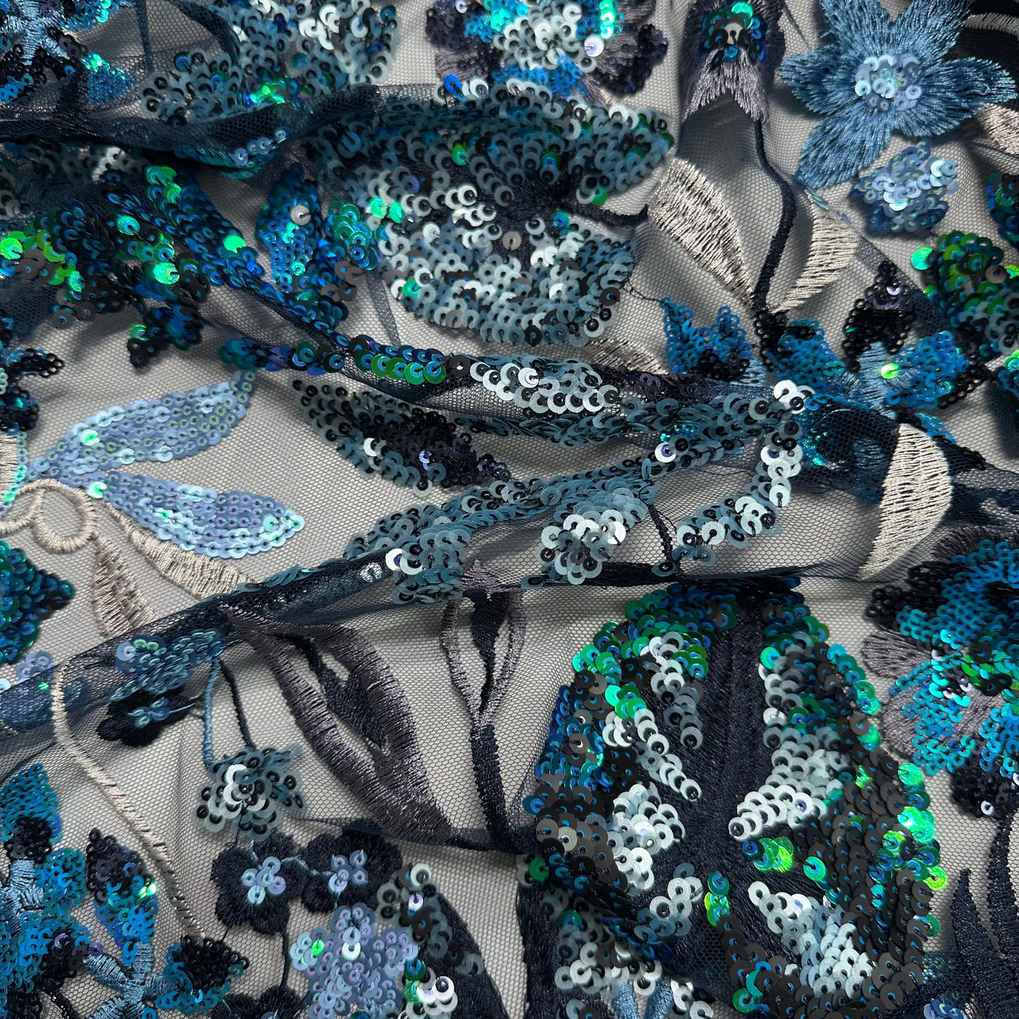 EMBROIDERED SEQUINNED TULLE