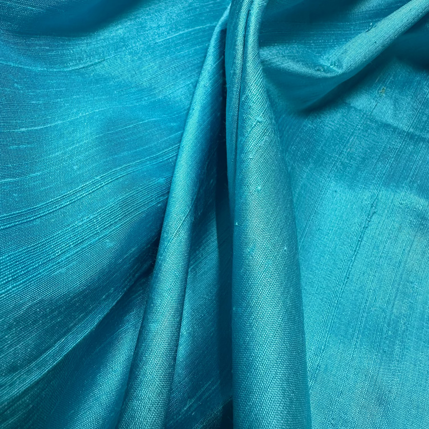 AQUAMARINE DUPION SILK REMNANT