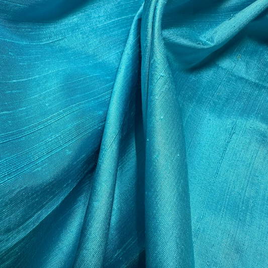 AQUAMARINE DUPION SILK REMNANT