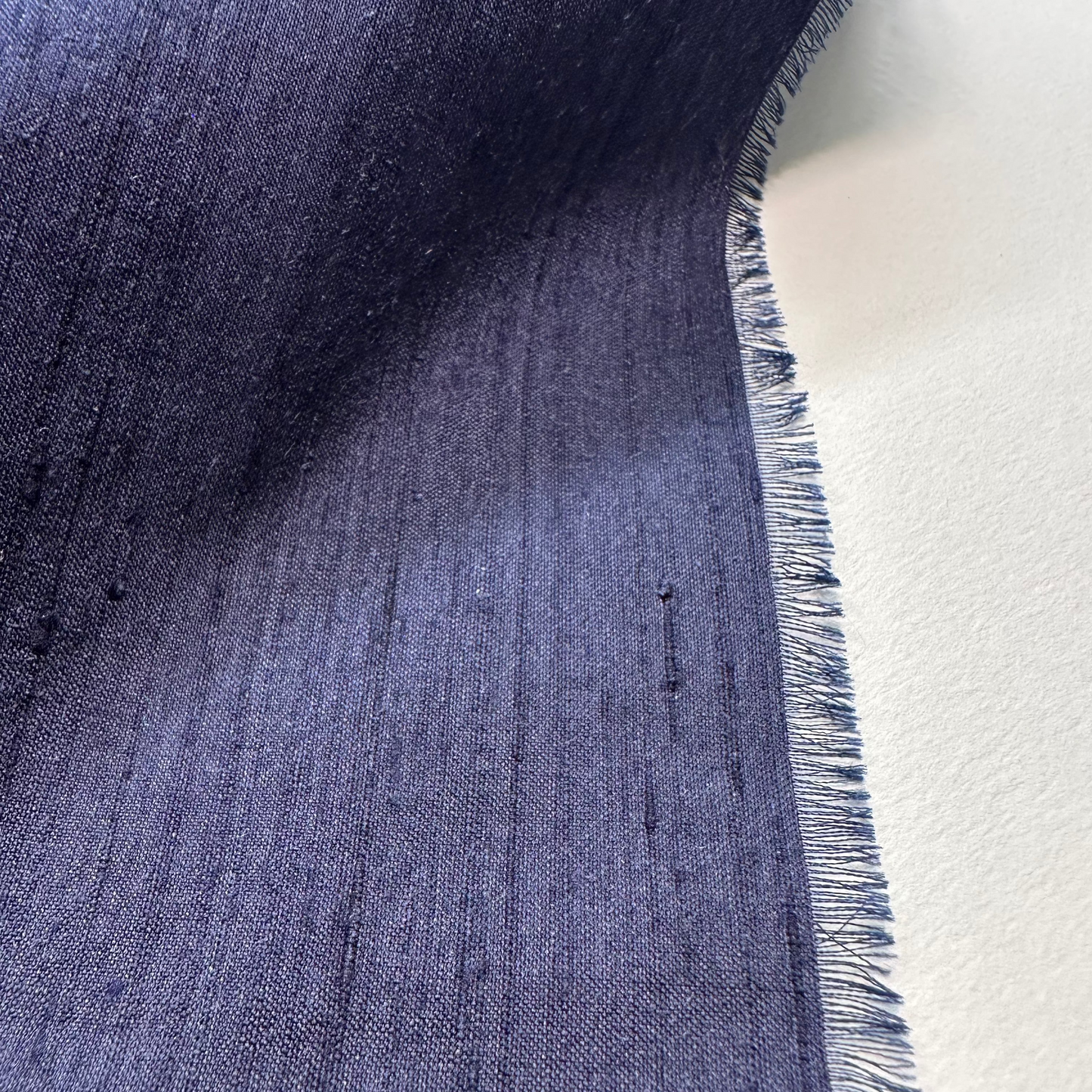 NAVY DUPION SILK