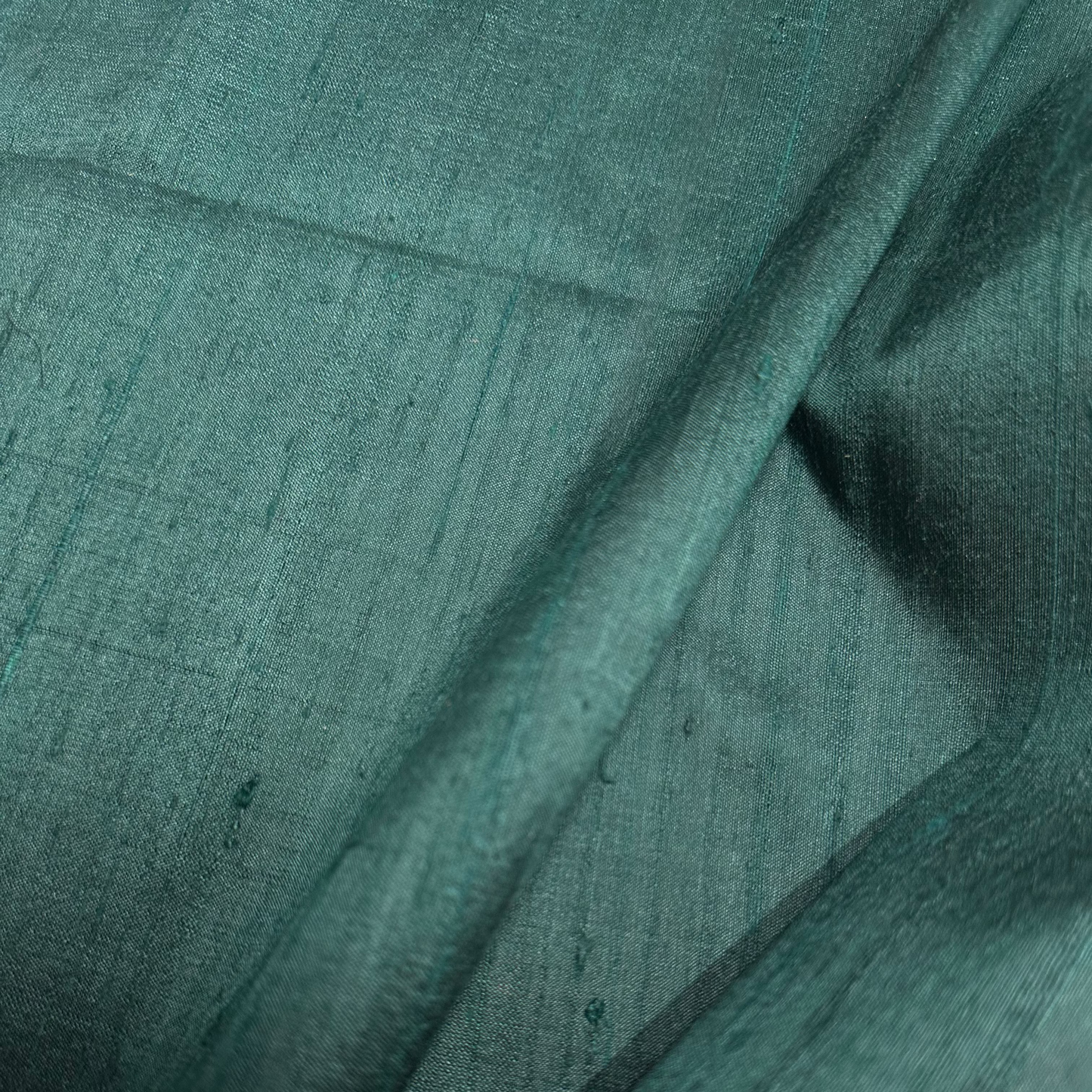 HUNTER GREEN DUPION SILK