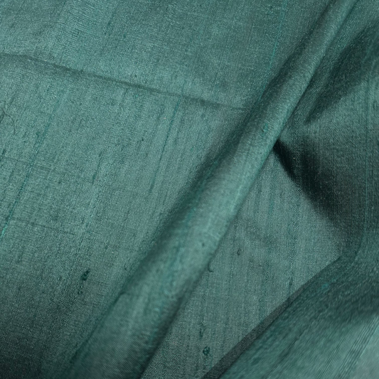 HUNTER GREEN DUPION SILK