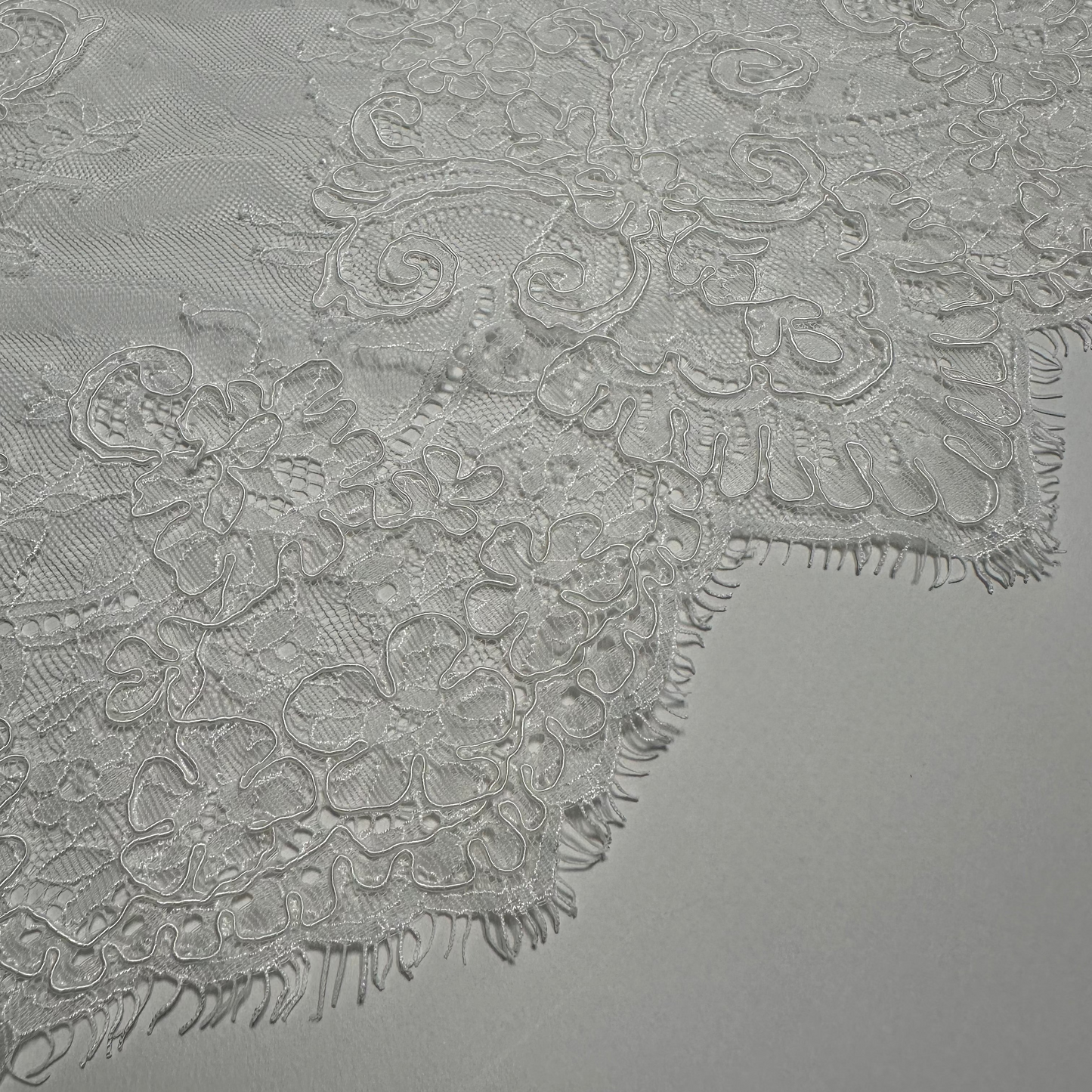 LIMITED EDITION FINE CORDED BRIDAL LACE REMNANT