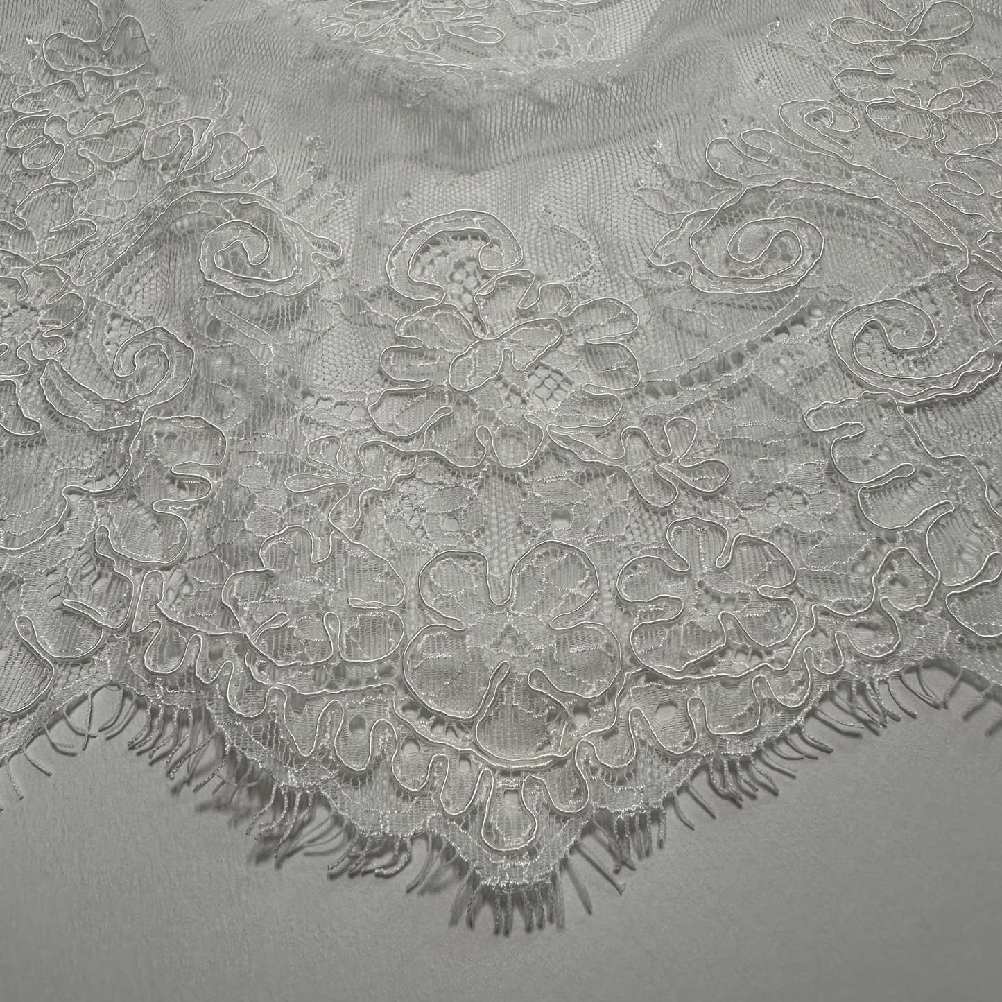 LIMITED EDITION FINE CORDED BRIDAL LACE REMNANT