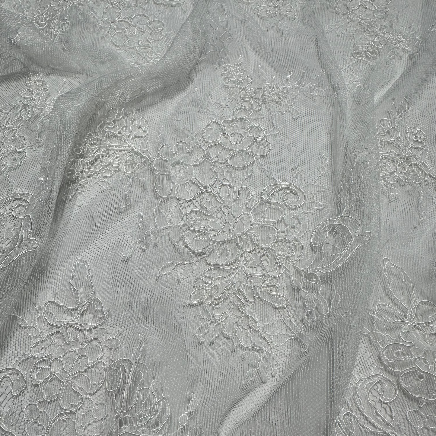 LIMITED EDITION FINE CORDED BRIDAL LACE REMNANT