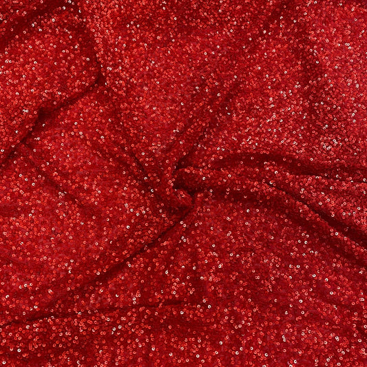 RED SEQUIN GEORGETTE