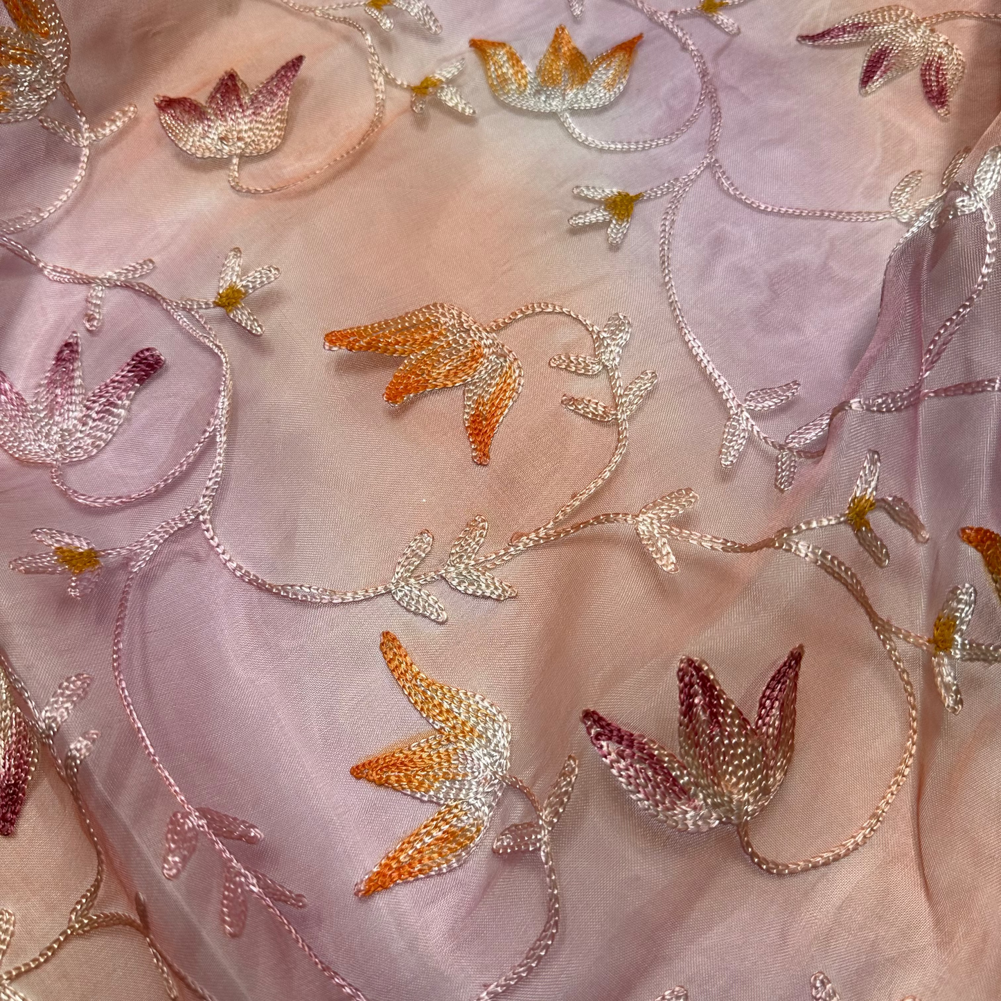 EMBROIDERED SILK ORGANZA