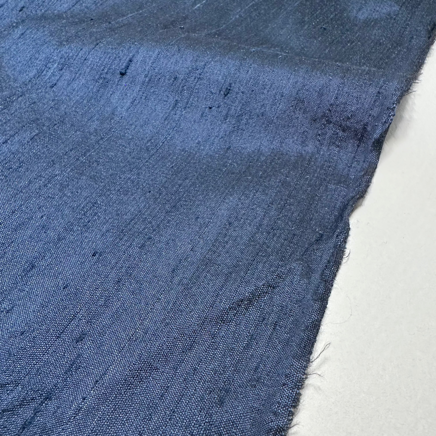 FRENCH NAVY DUPION SILK