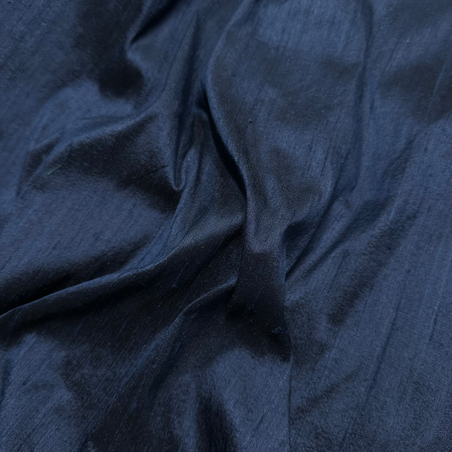 FRENCH NAVY DUPION SILK