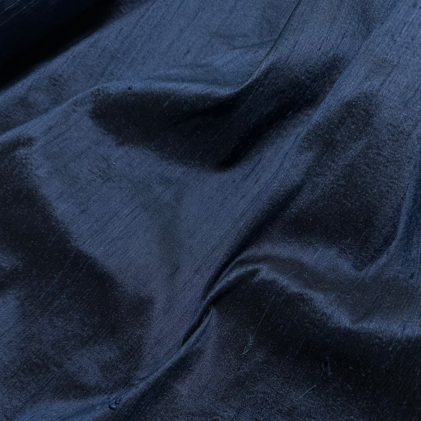 FRENCH NAVY DUPION SILK