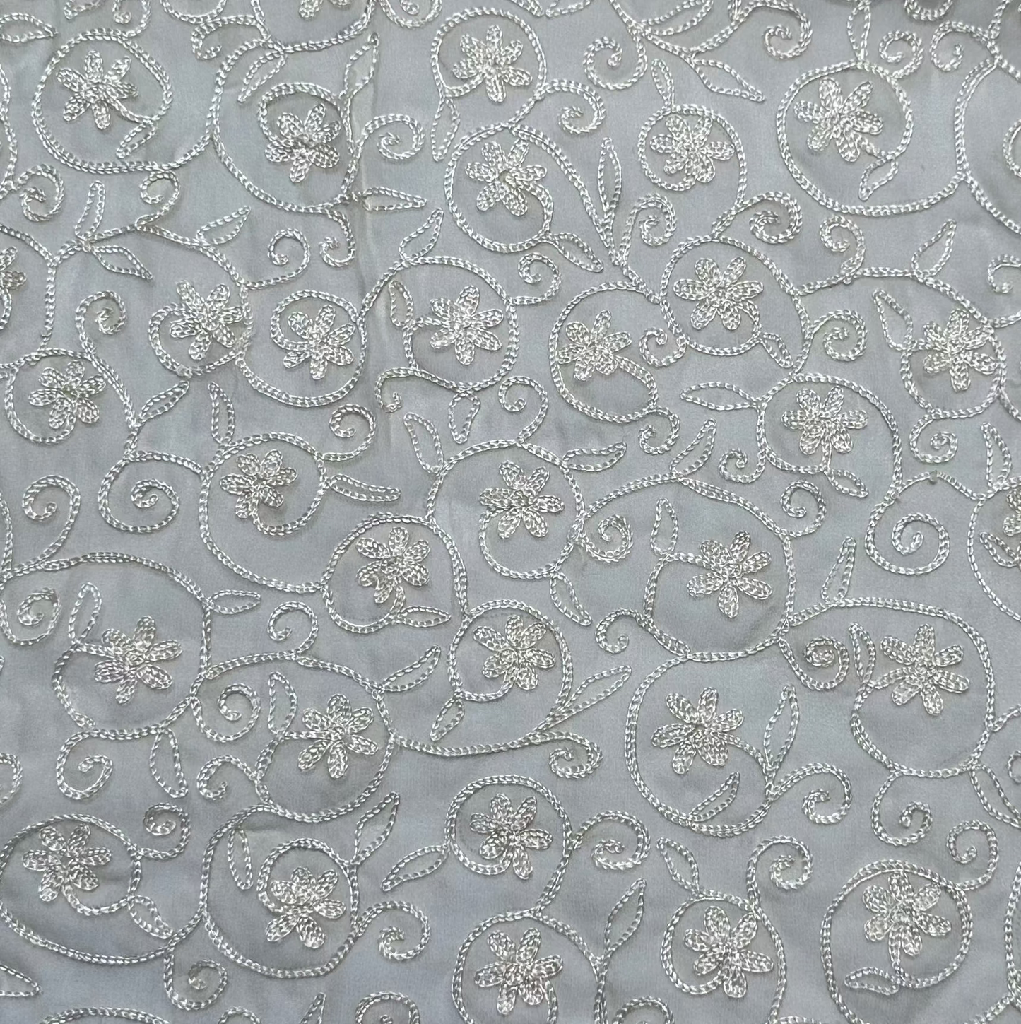 EMBROIDERED SILK GEORGETTE