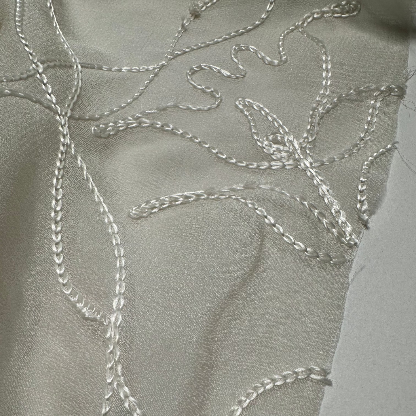 EMBROIDERED SILK GEORGETTE