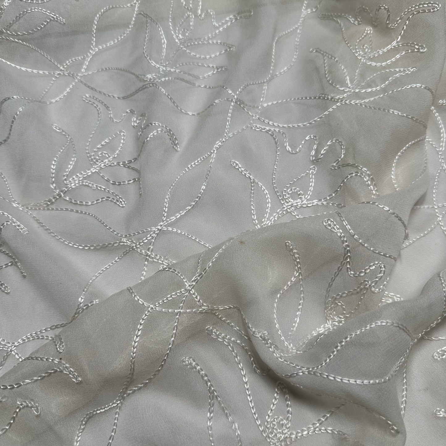 EMBROIDERED SILK GEORGETTE