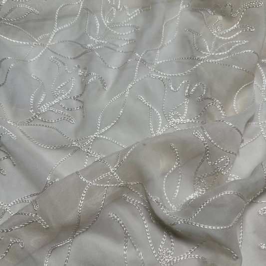 EMBROIDERED SILK GEORGETTE