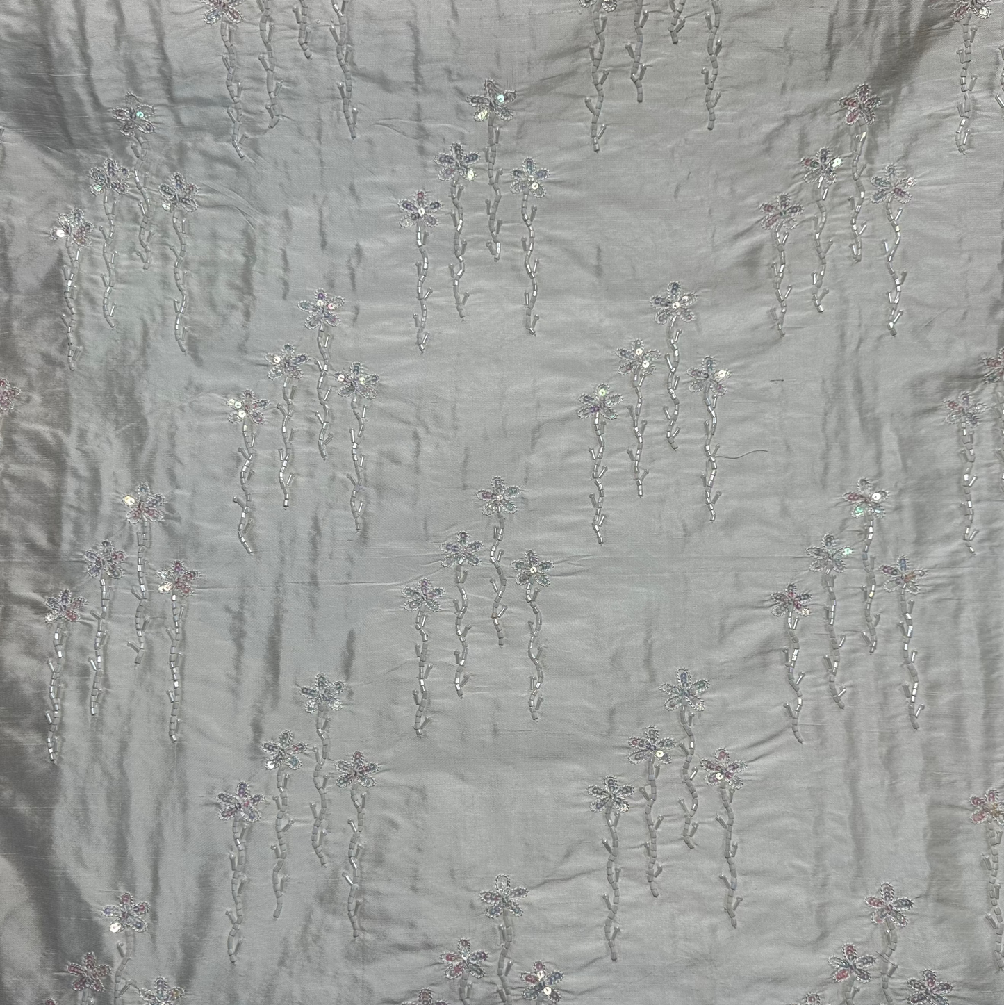 EMBROIDERED SEQUIN POWERLOOM SILK