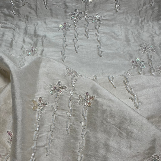 EMBROIDERED SEQUIN POWERLOOM SILK
