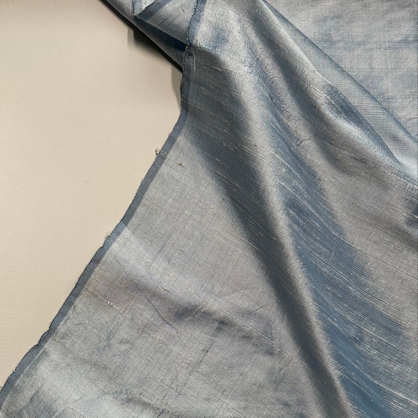 POWDER BLUE DUPION SILK