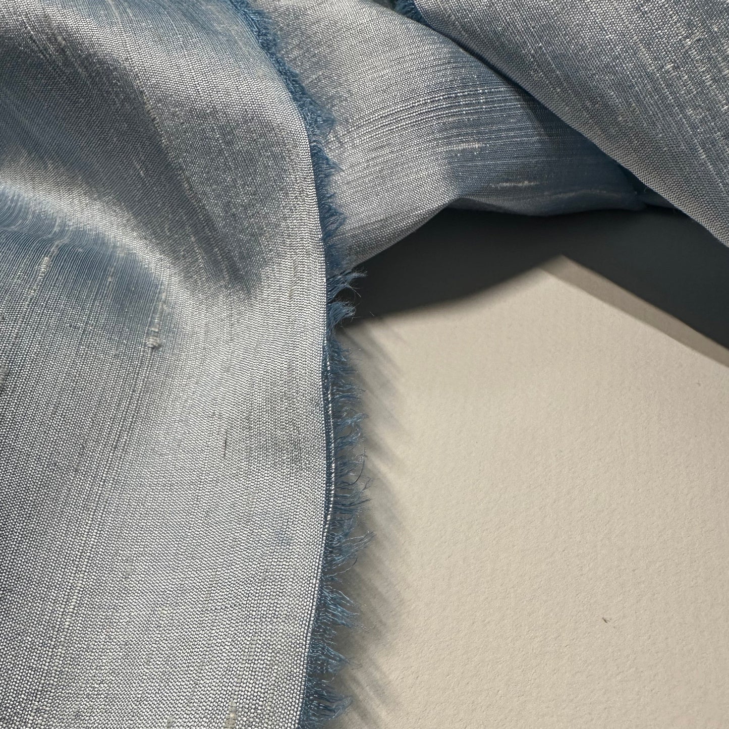 POWDER BLUE DUPION SILK