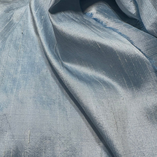 POWDER BLUE DUPION SILK