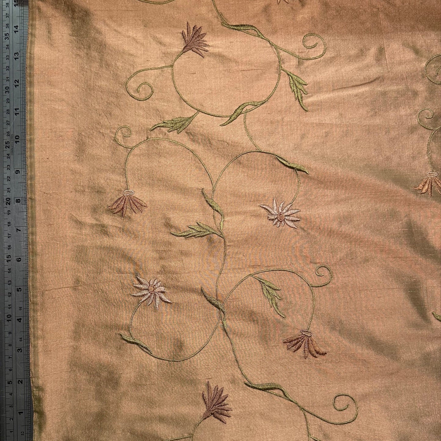 EMBROIDERED MAPLE POWERLOOM SILK