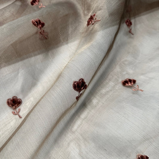 EMBROIDERED SILK ORGANZA