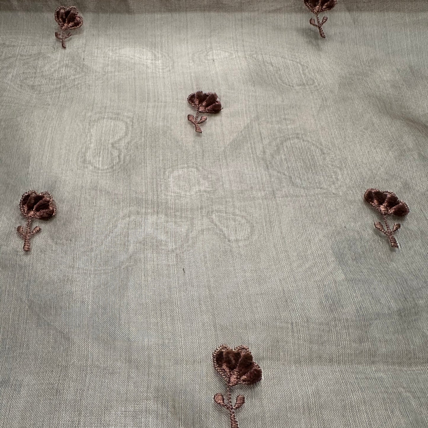 EMBROIDERED SILK ORGANZA