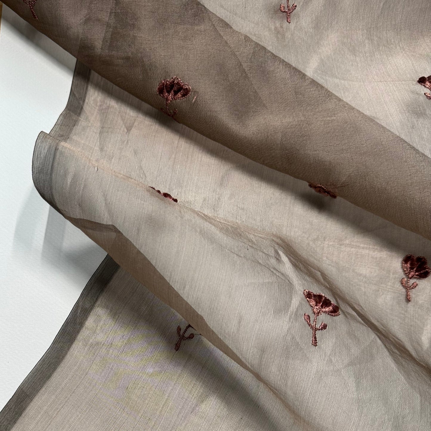 EMBROIDERED SILK ORGANZA
