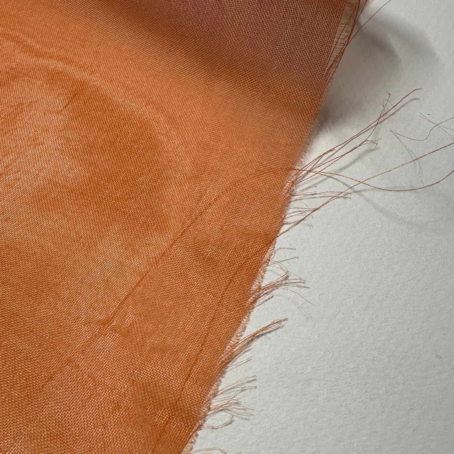 BURNT ORANGE SILK ORGANZA
