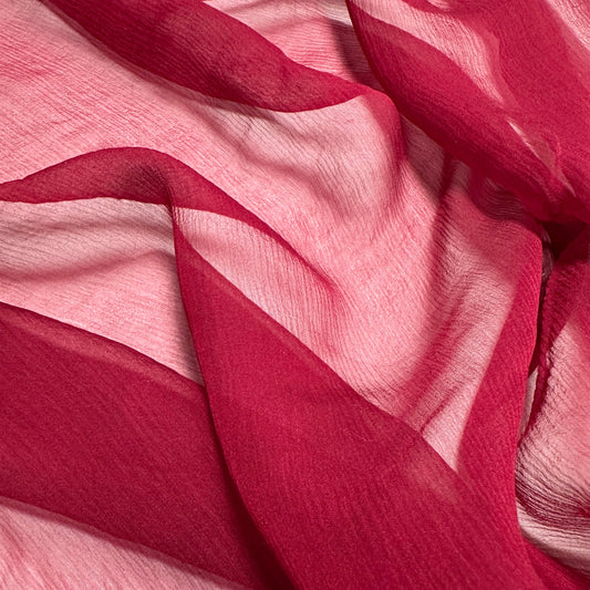 BURGUNDY SILK CHIFFON