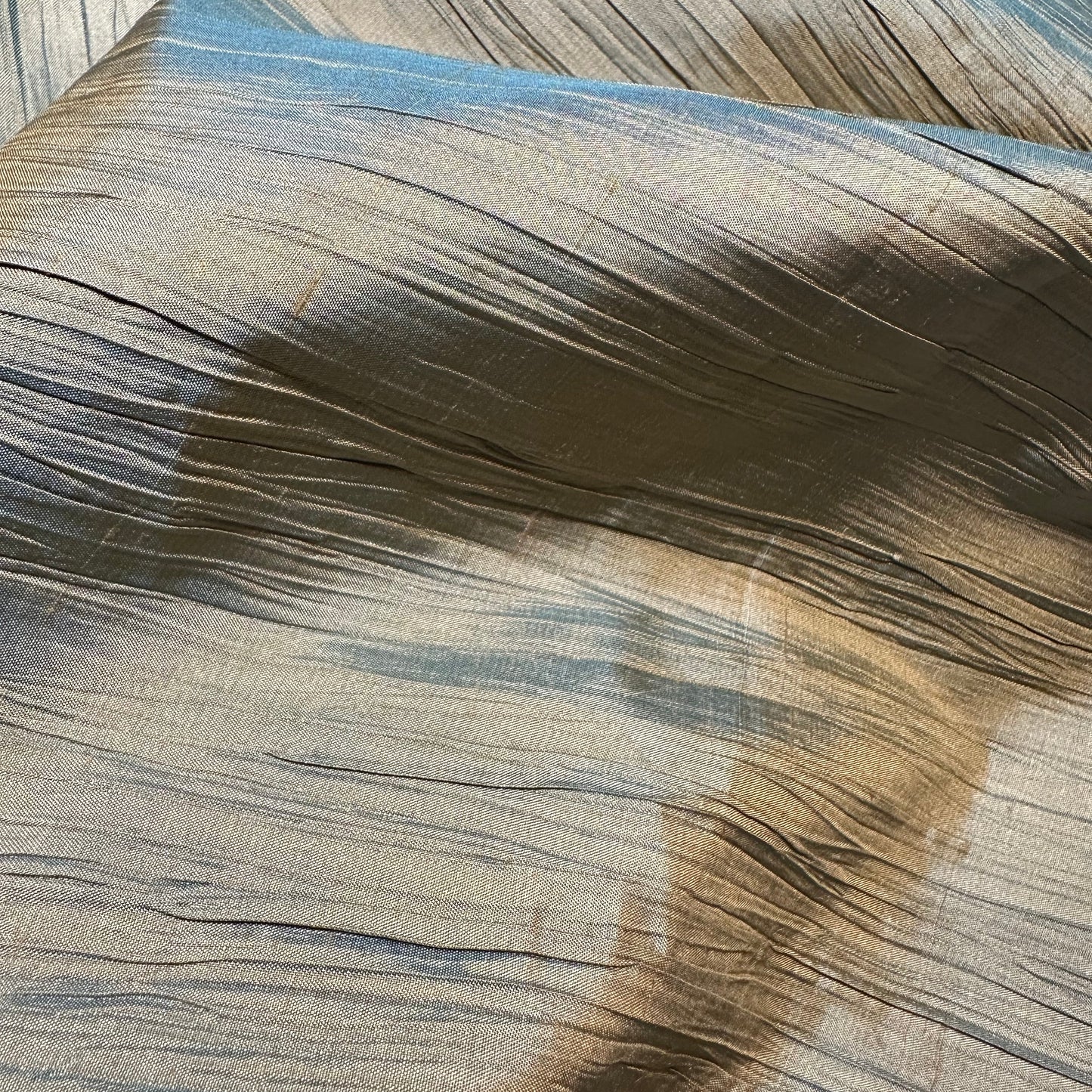 VERDIGRIS PLEATED SILK REMNANT