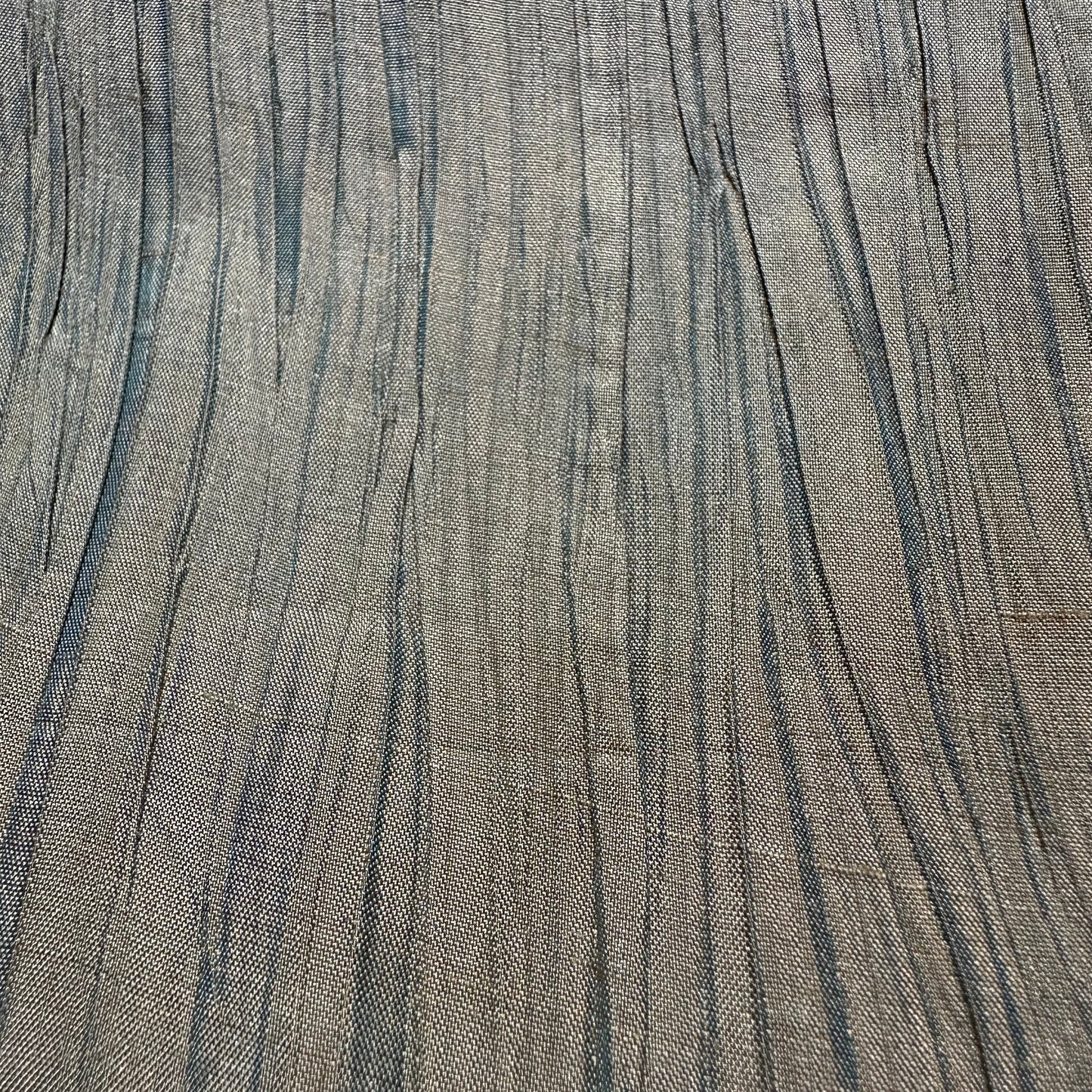 VERDIGRIS PLEATED SILK REMNANT