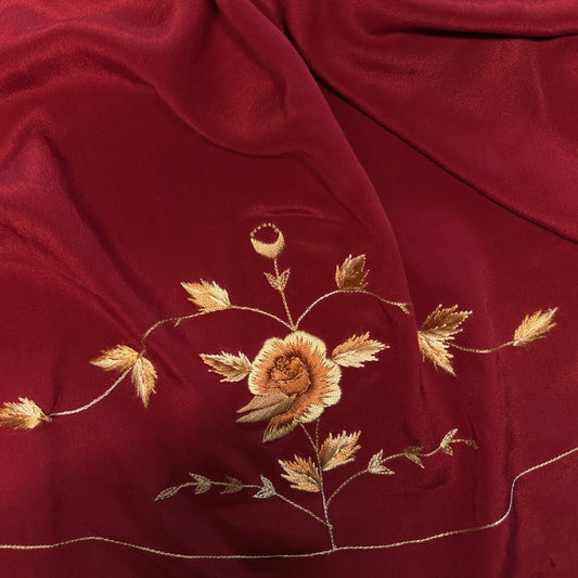 EMBROIDERED CREPE DE CHINE