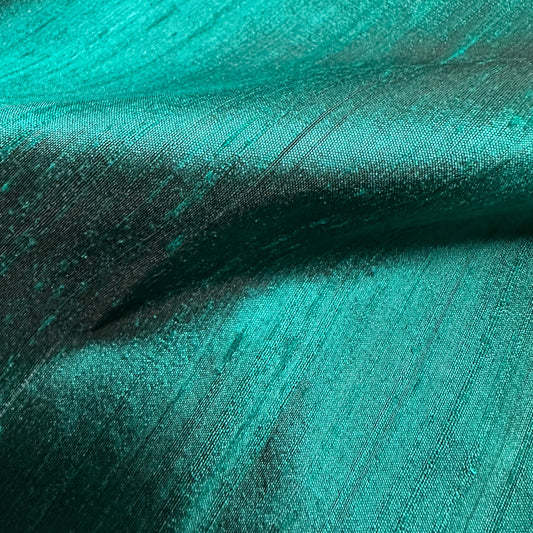 HIGHLANDS GREEN DUPION SILK
