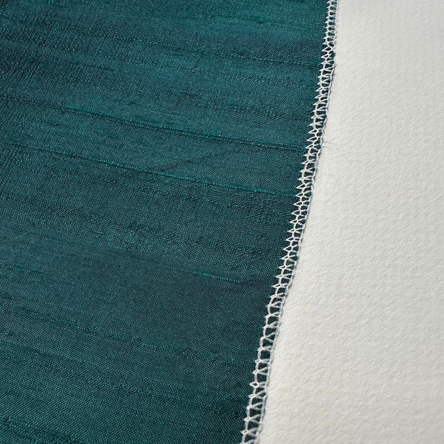 BOTTLE GREEN DUPION SILK