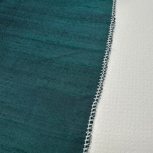 BOTTLE GREEN DUPION SILK