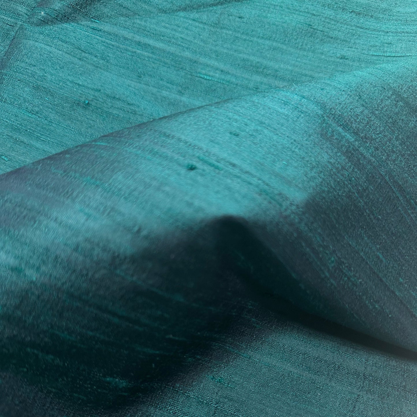 BOTTLE GREEN DUPION SILK