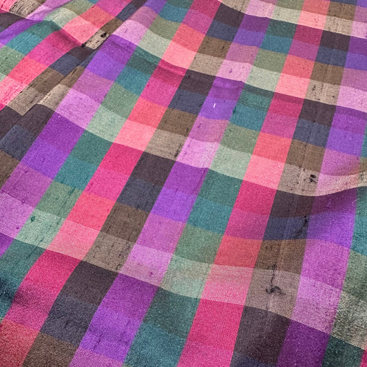 CHECKED POWERLOOM SILK