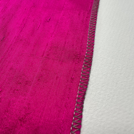 HOT PINK DUPION SILK