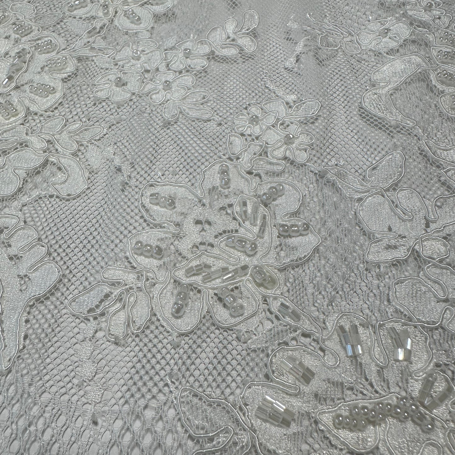 LIMITED EDITION BEADED BRIDAL LACE FAT QUARTER