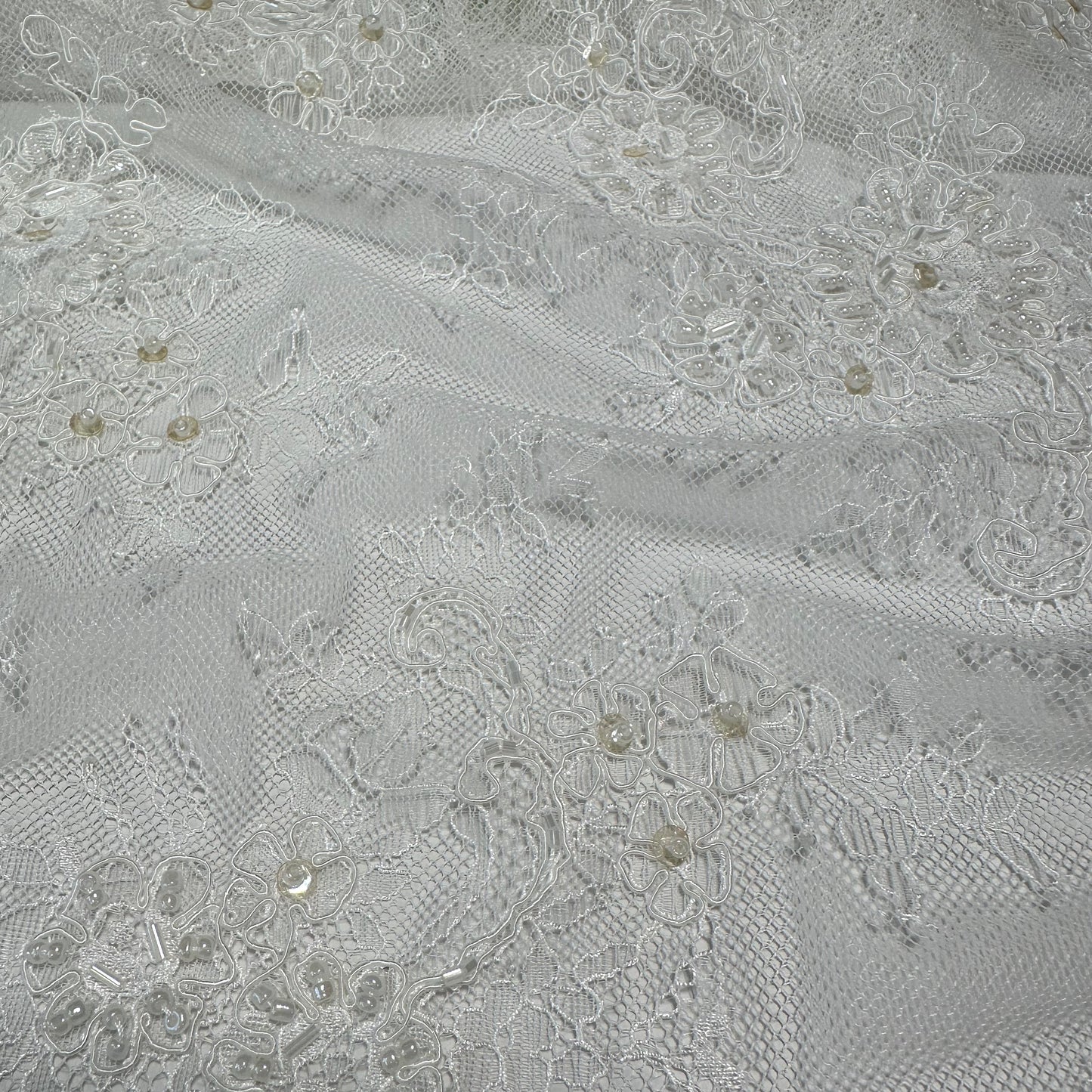 LIMITED EDITION BEADED BRIDAL LACE FAT QUARTER