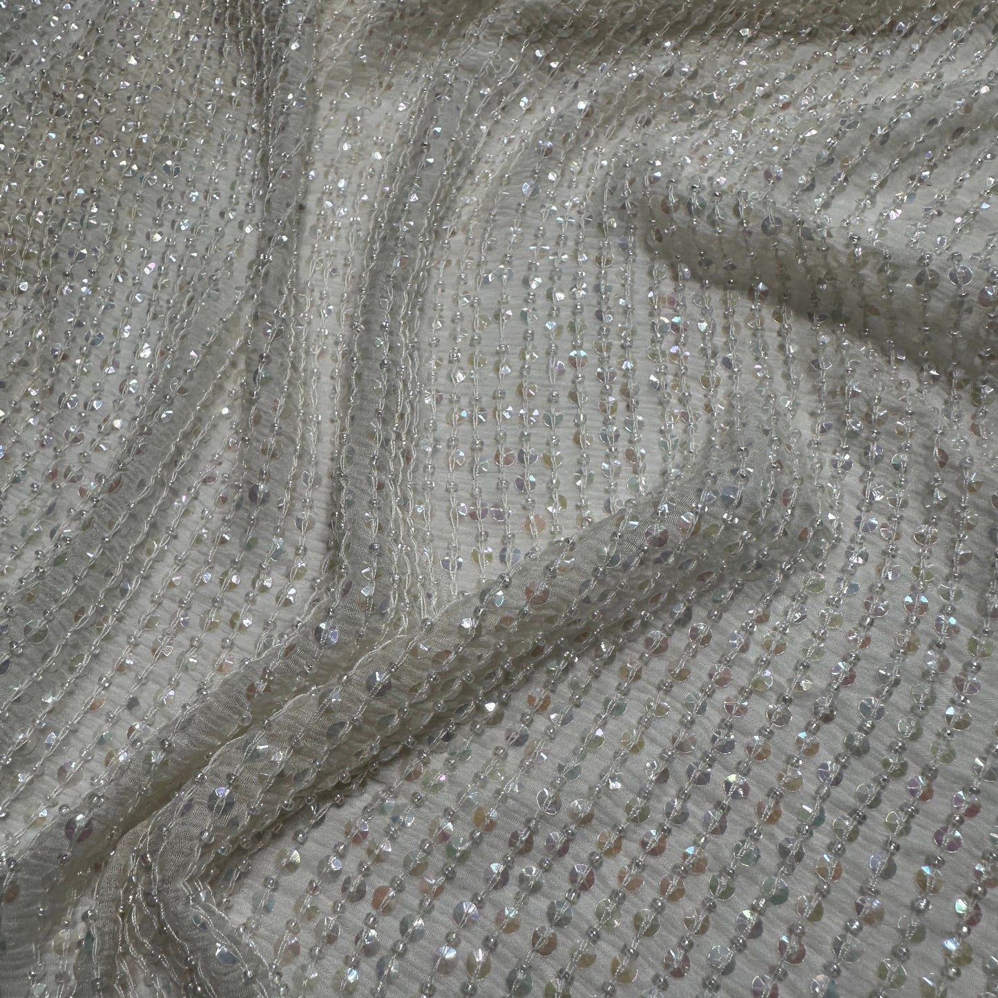 BEADED SEQUINNED GEORGETTE