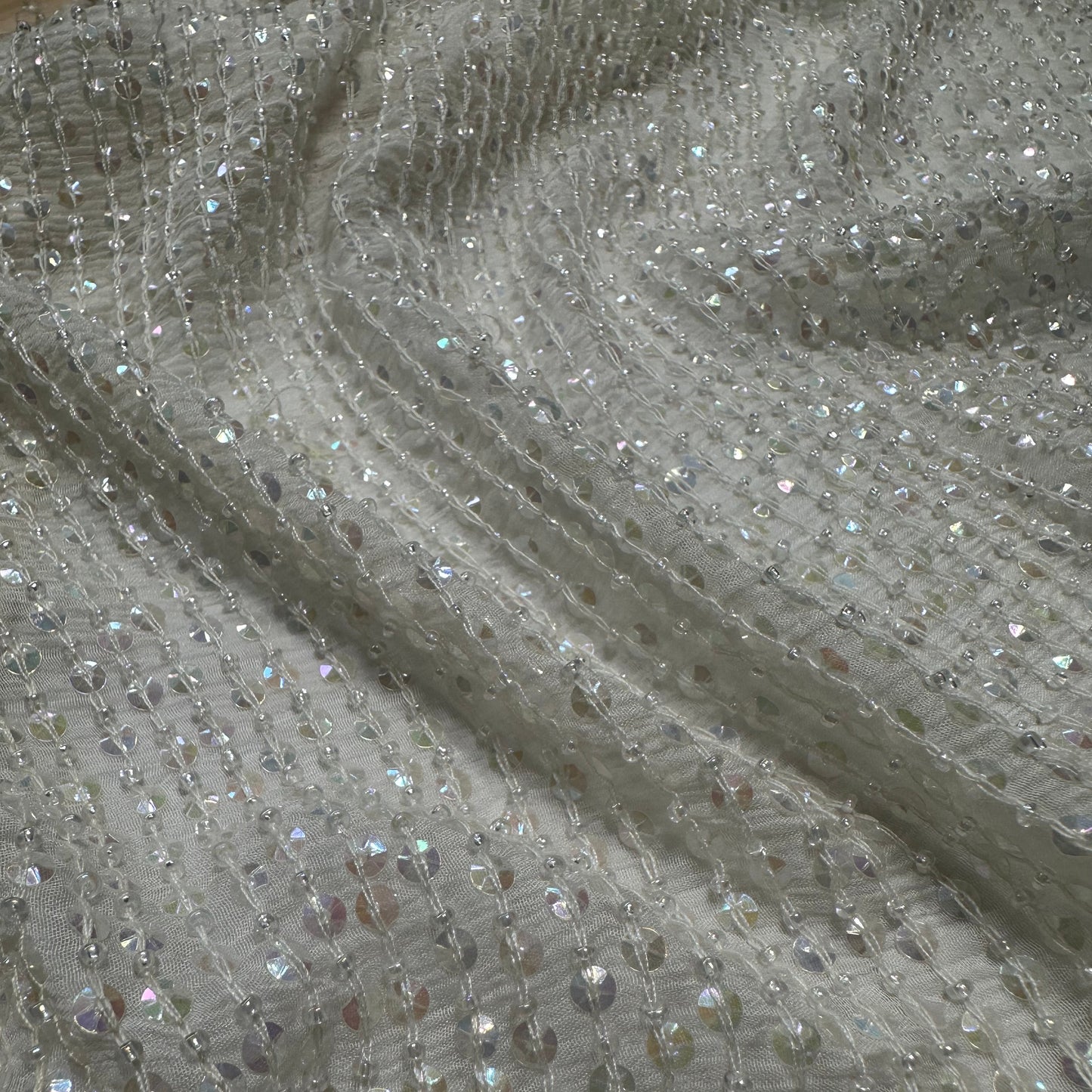 BEADED SEQUINNED GEORGETTE