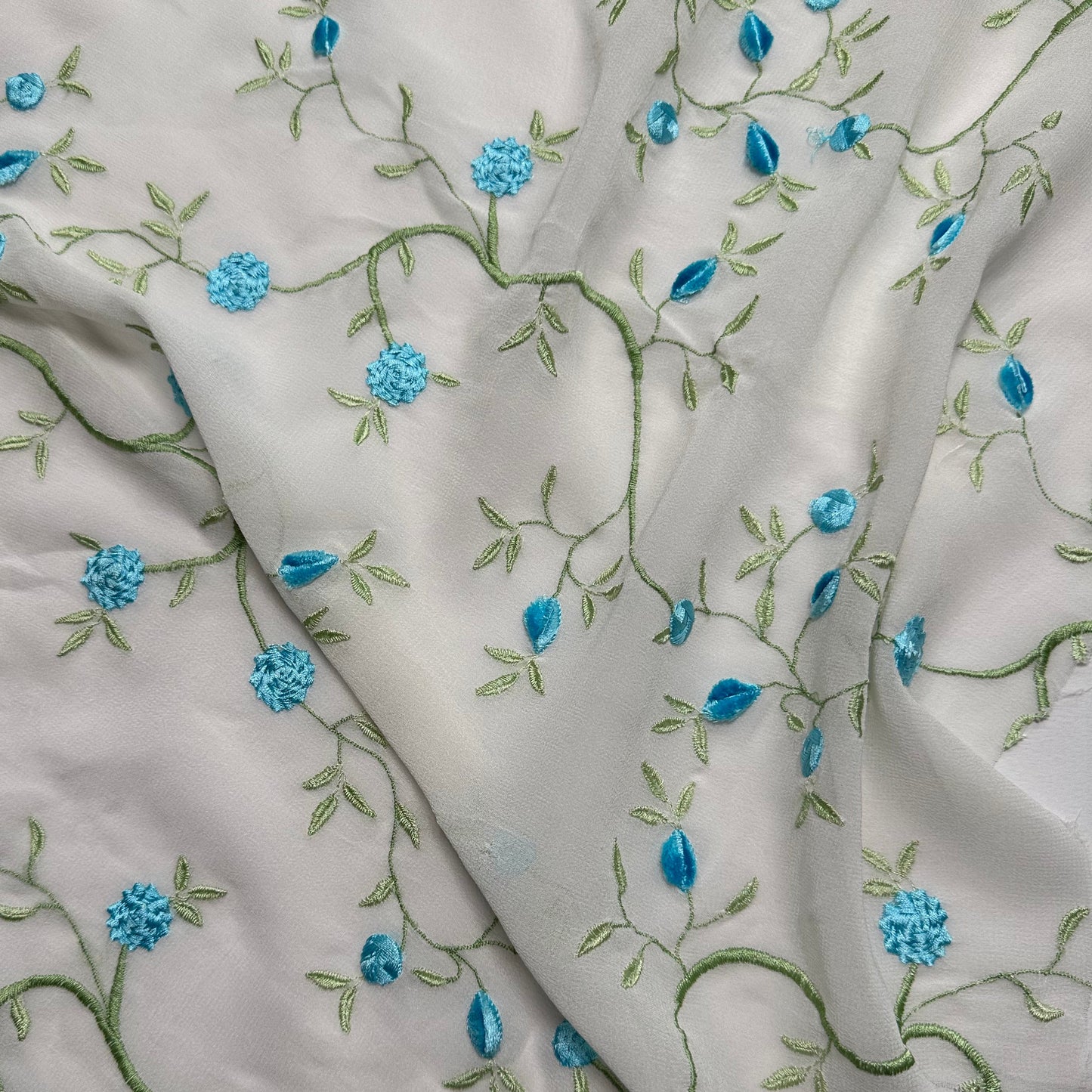 EMBROIDERED SILK GEORGETTE