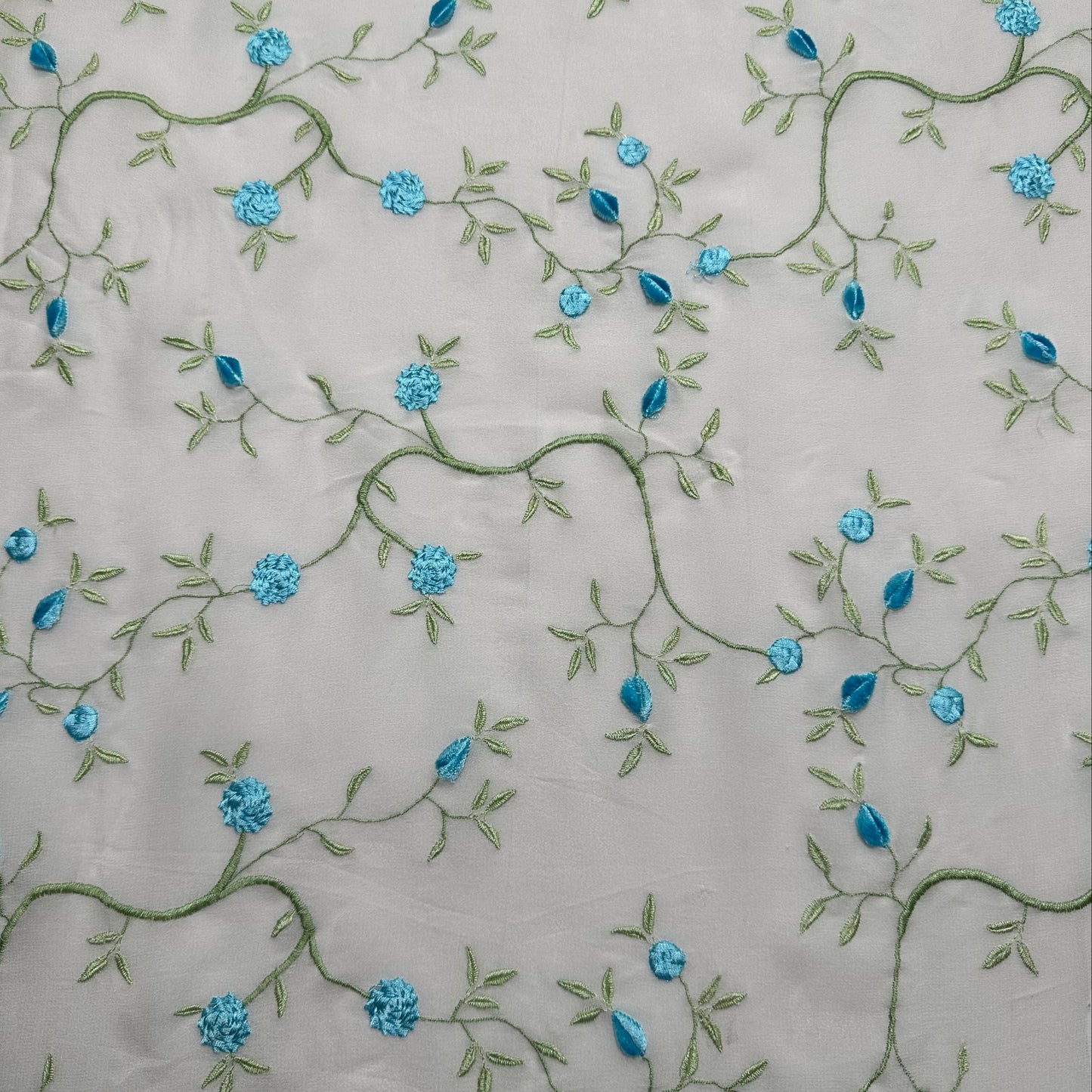 EMBROIDERED SILK GEORGETTE