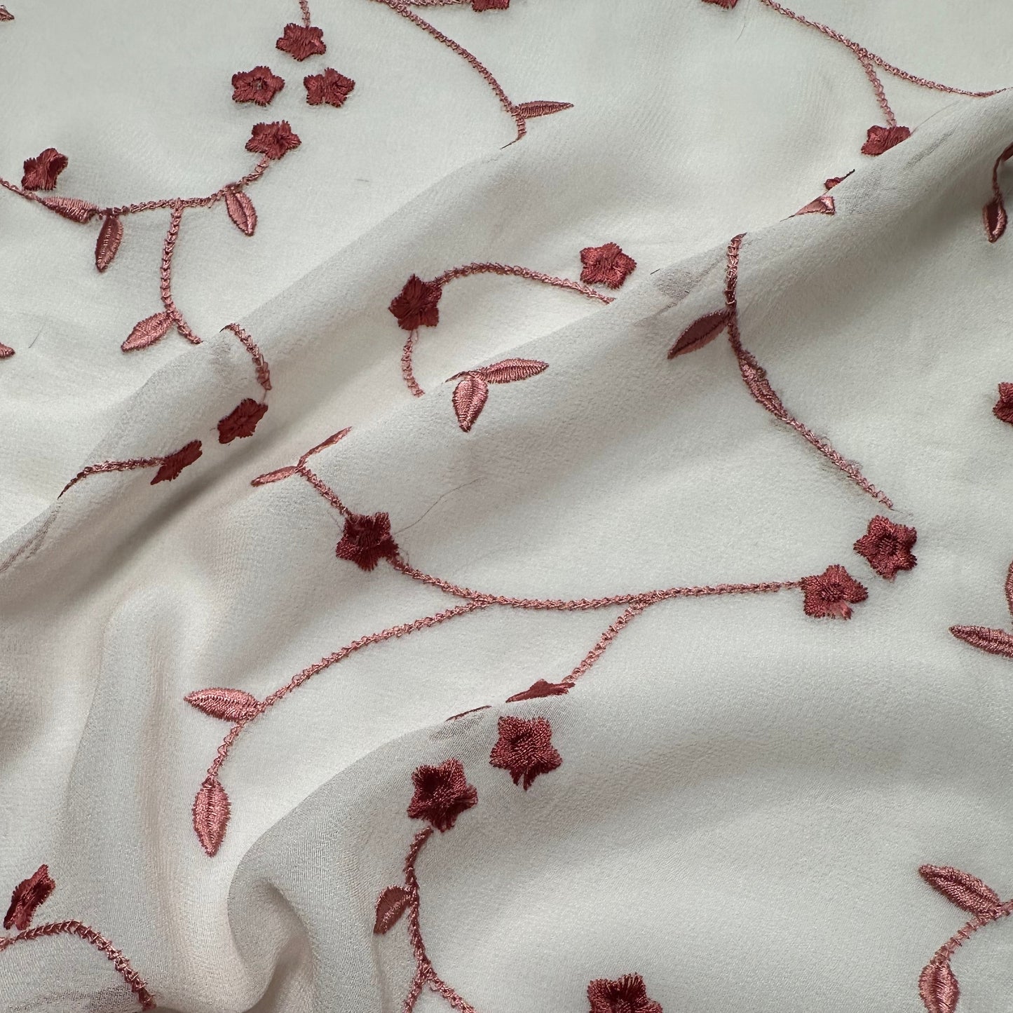 EMBROIDERED SILK GEORGETTE