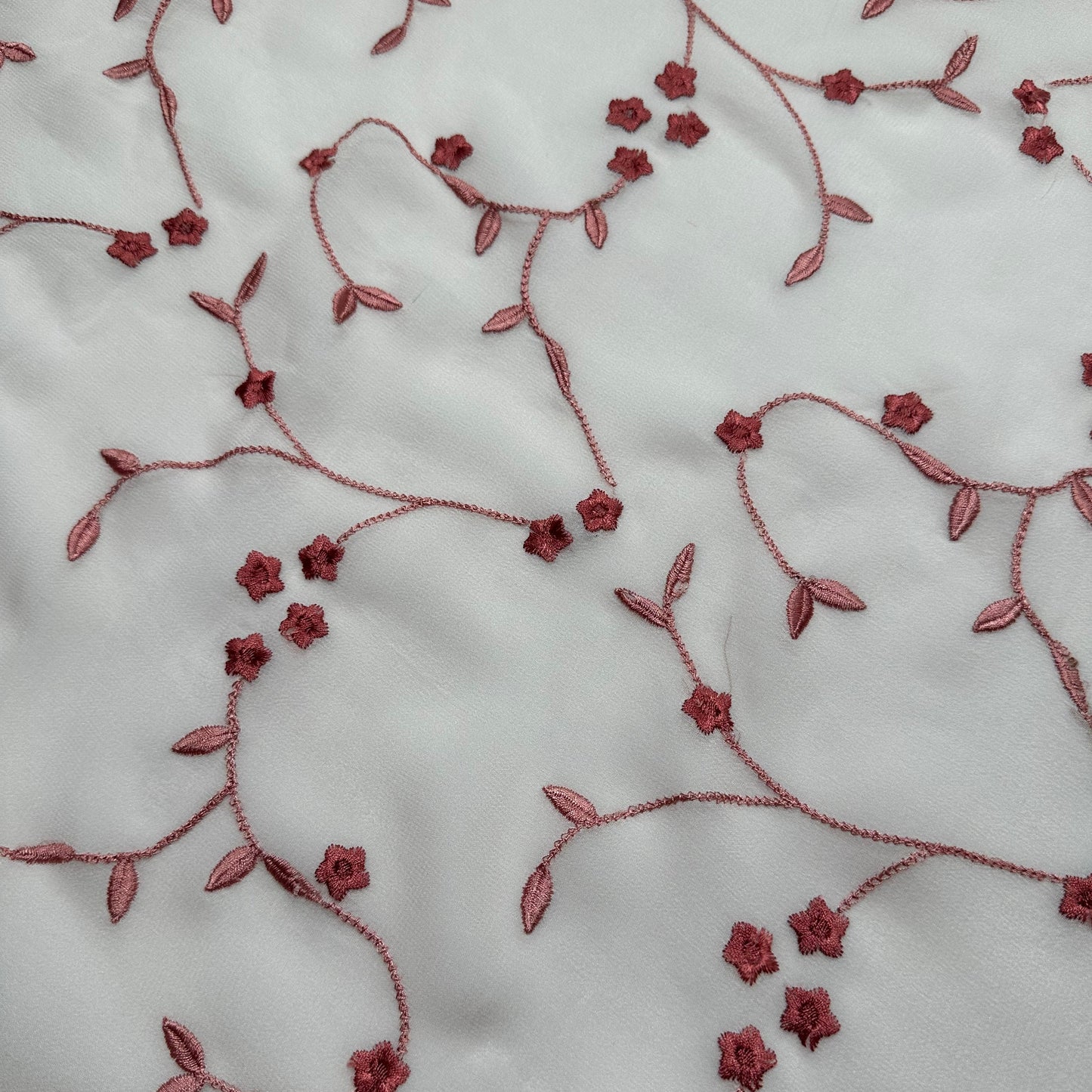 EMBROIDERED SILK GEORGETTE