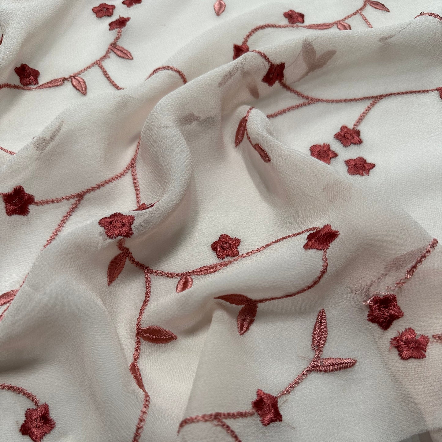 EMBROIDERED SILK GEORGETTE