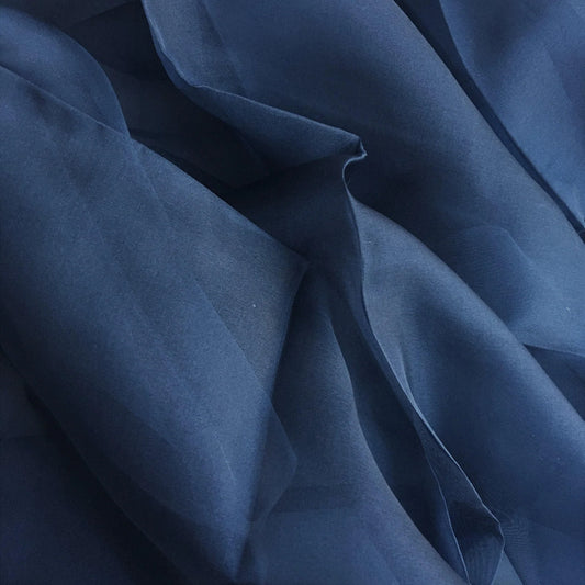 NAVY SILK ORGANZA