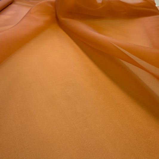 BURNT ORANGE SILK ORGANZA